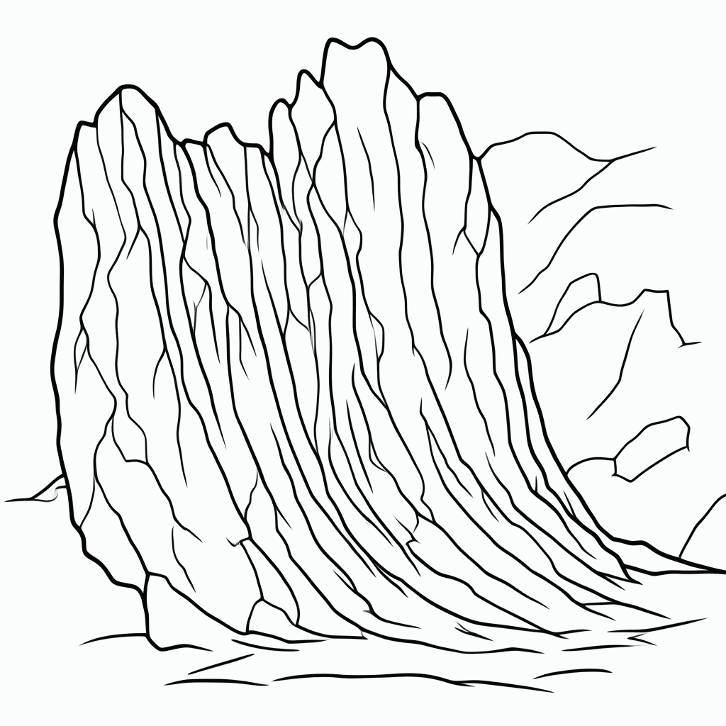 Desenho de Geleira Deslizando para colorir e imprimir grátis em folha A4