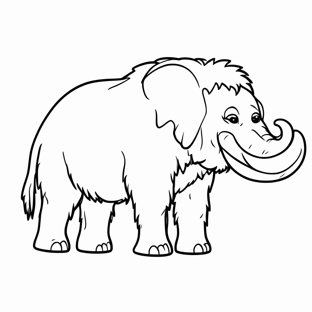 Desenho de Manny Mamute para colorir e imprimir grátis em folha A4
