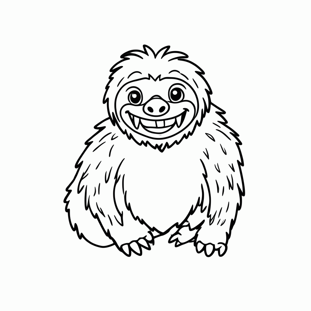 Desenho de Sid Preguica para colorir e imprimir grátis em folha A4