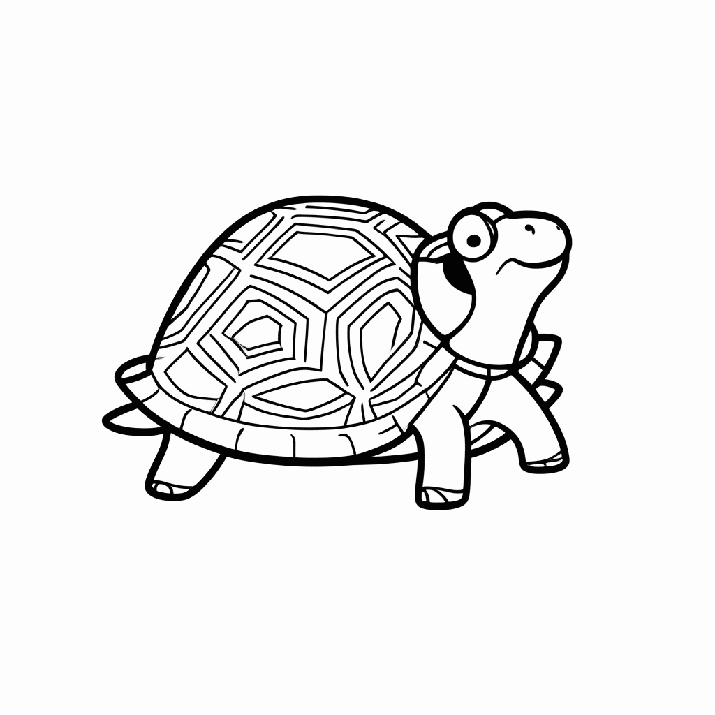 Desenho de Tartaruga Pre Historica para colorir e imprimir grátis em folha A4