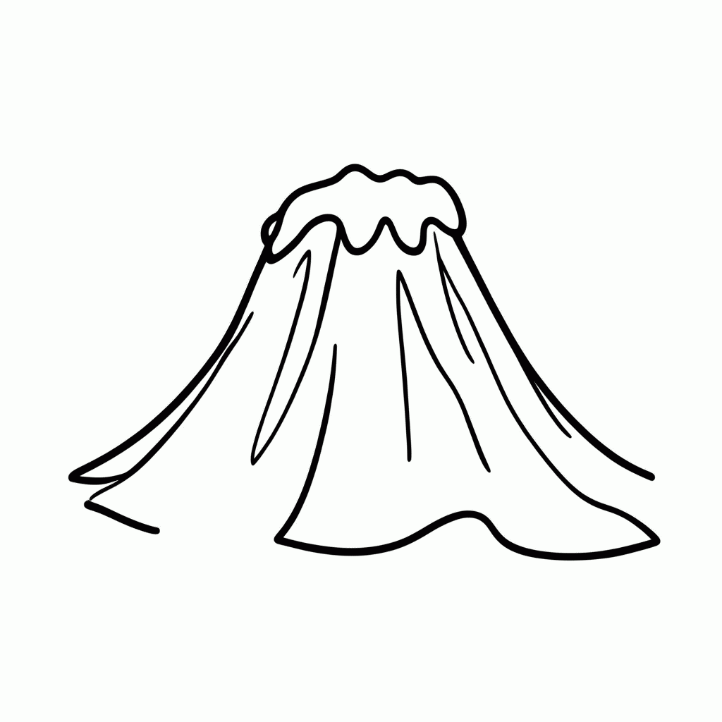 Desenho de Vulcao De Gelo para colorir e imprimir grátis em folha A4