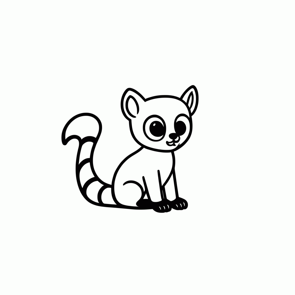 Desenho de O Lêmure para colorir e imprimir grátis em folha A4