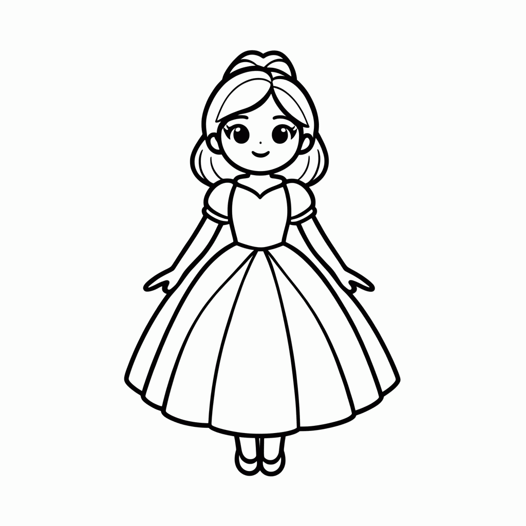 Desenho de Elsa Vestido Azul para colorir e imprimir grátis em folha A4