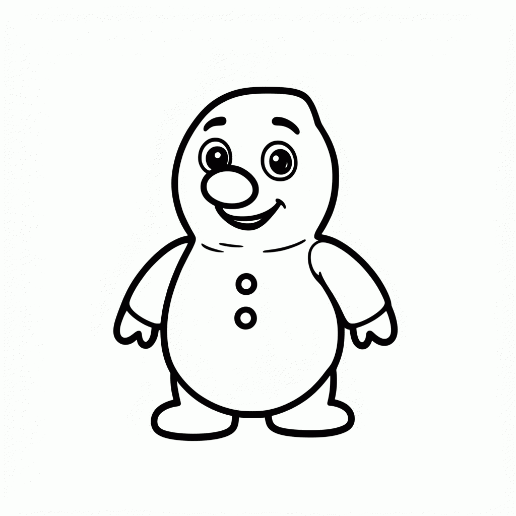 Desenho de Olaf Boneco De Neve para colorir e imprimir grátis em folha A4