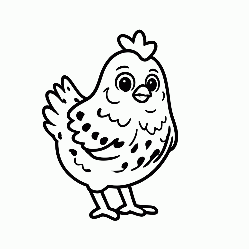Desenho de Galinha Pintadinha para colorir e imprimir grátis em folha A4