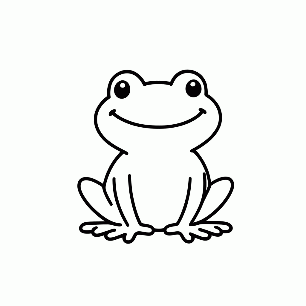 Desenho de O Sapo para colorir e imprimir grátis em folha A4
