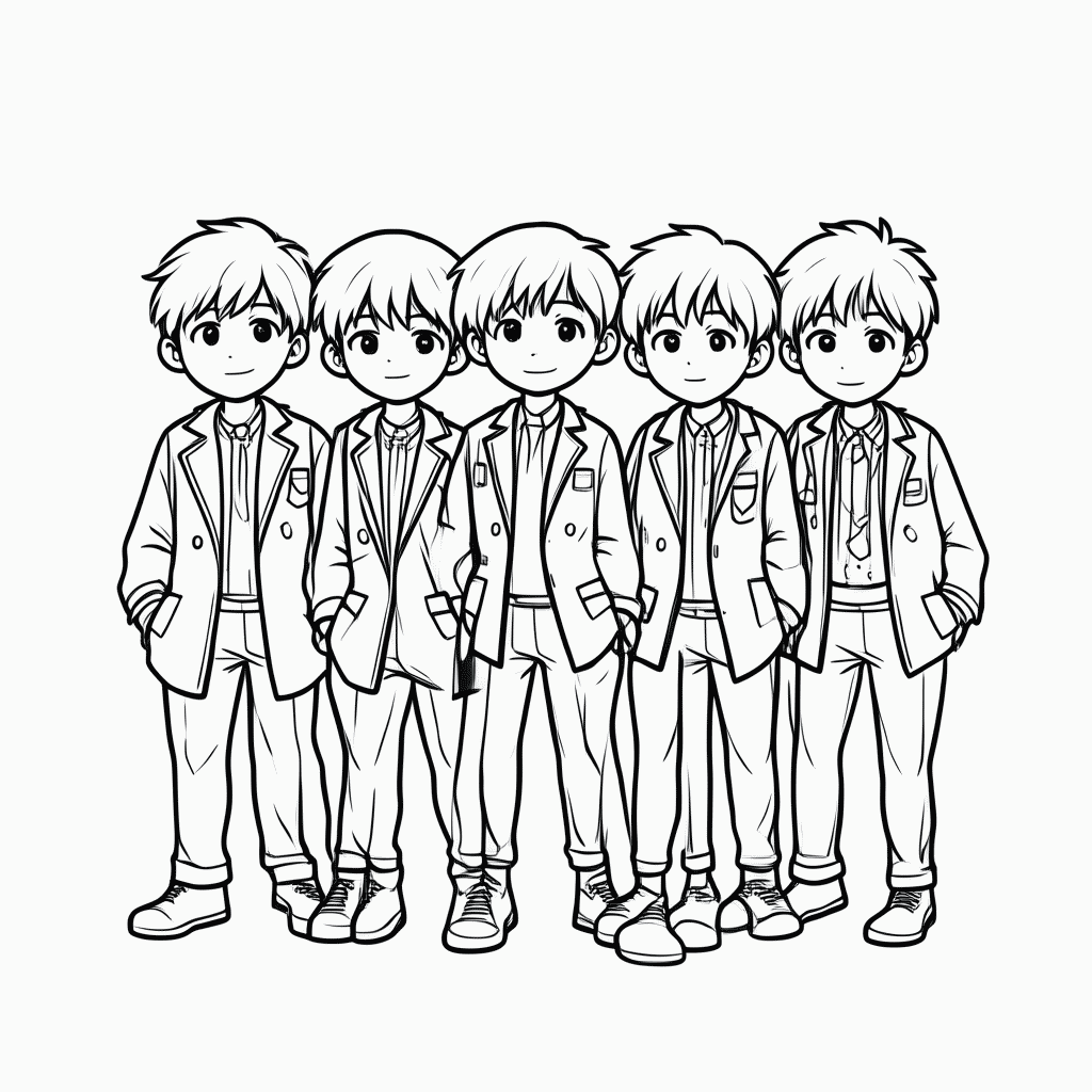 Desenho de Saja Boys para colorir e imprimir grátis em folha A4