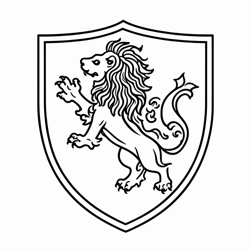 Desenho de Grifinoria Leao para colorir e imprimir grátis em folha A4