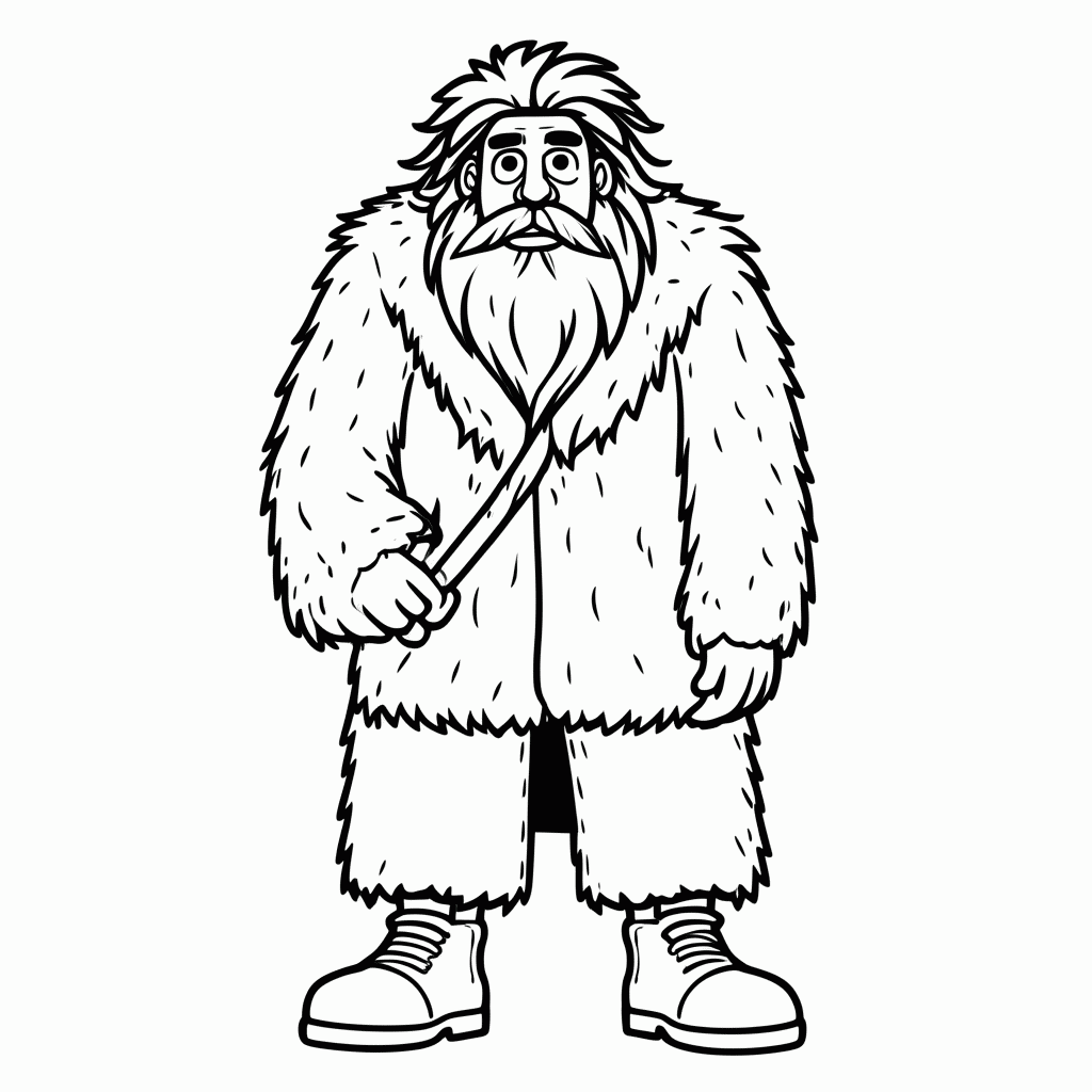 Desenho de Hagrid Meio Gigante para colorir e imprimir grátis em folha A4