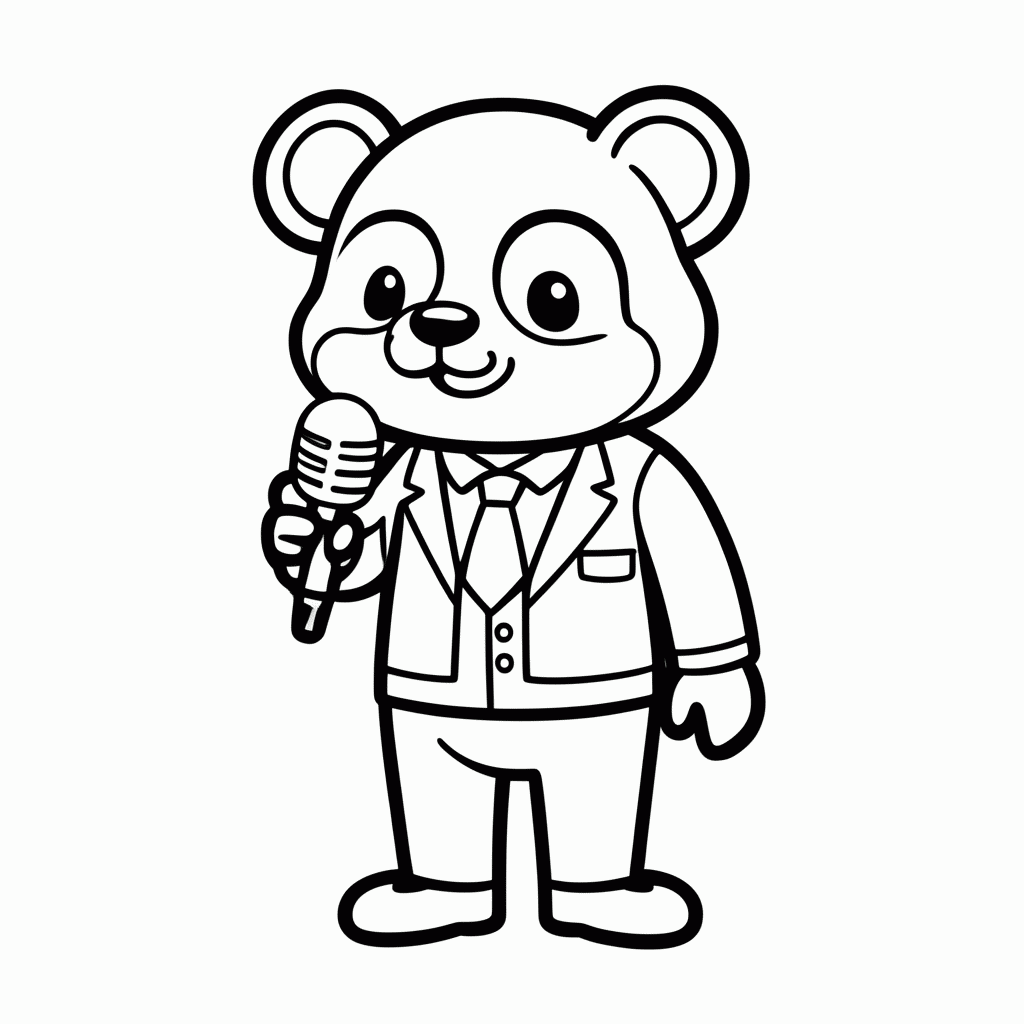Desenho de Aggretsuko para colorir e imprimir grátis em folha A4
