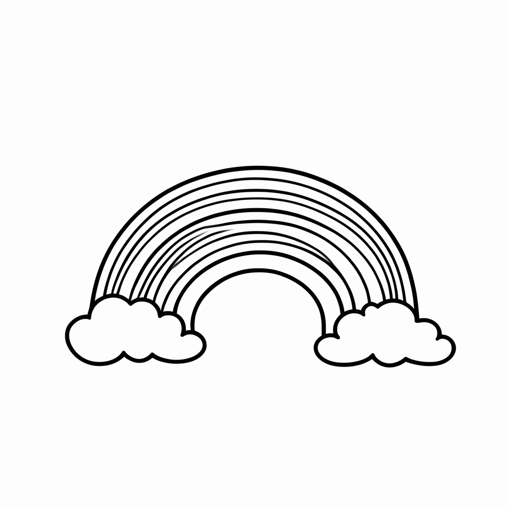 Desenho de Arco Iris Sanrio para colorir e imprimir grátis em folha A4