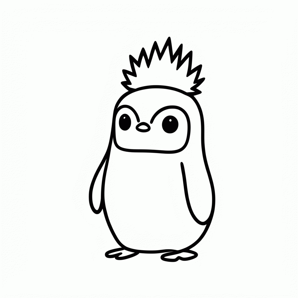 Desenho de Badtz Maru para colorir e imprimir grátis em folha A4