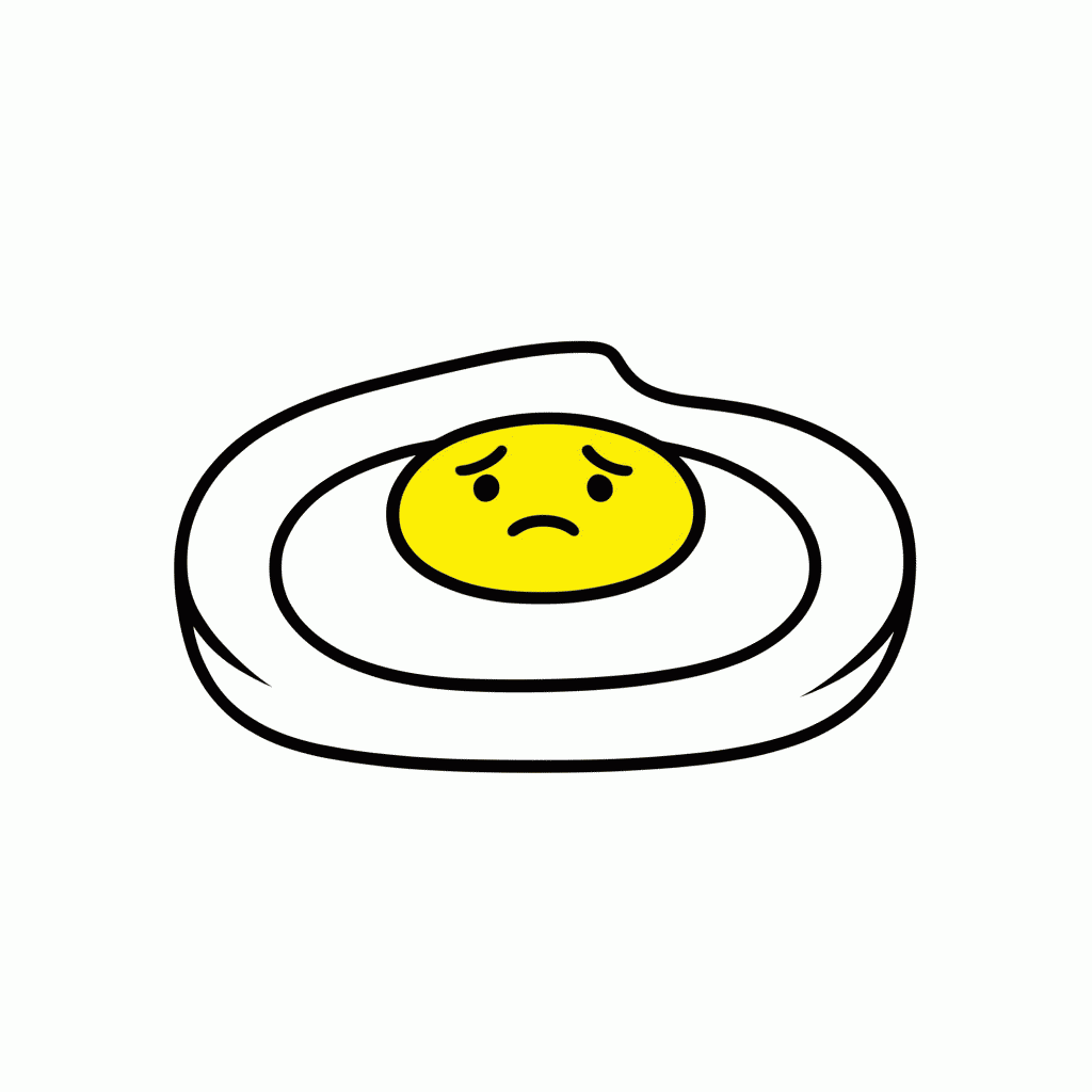 Desenho de Gudetama Preguicoso para colorir e imprimir grátis em folha A4