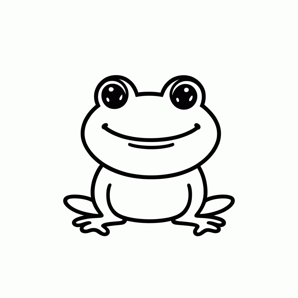 Desenho de Keroppi para colorir e imprimir grátis em folha A4