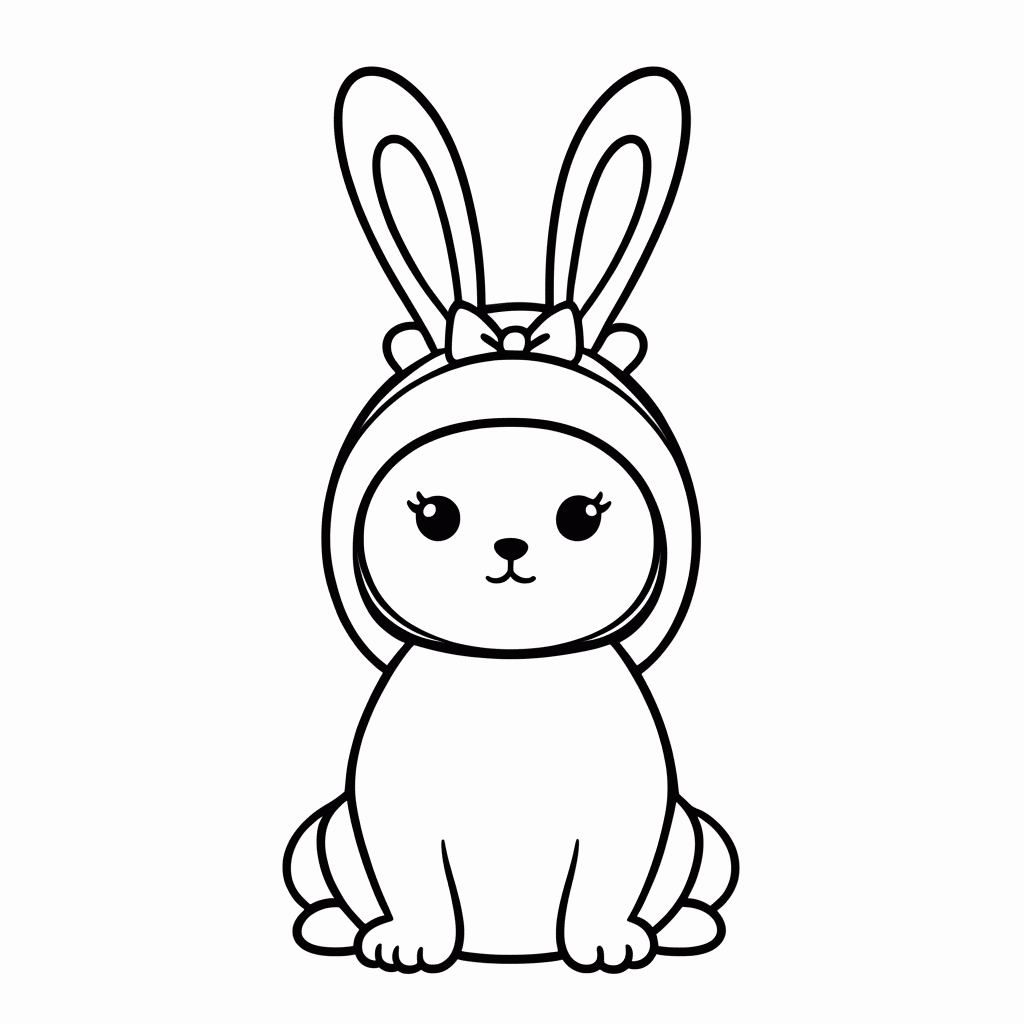 Desenho de My Melody para colorir e imprimir grátis em folha A4