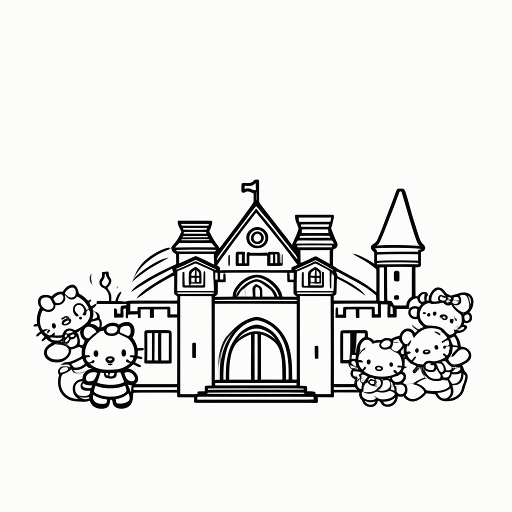Desenho de Sanrio Puroland para colorir e imprimir grátis em folha A4
