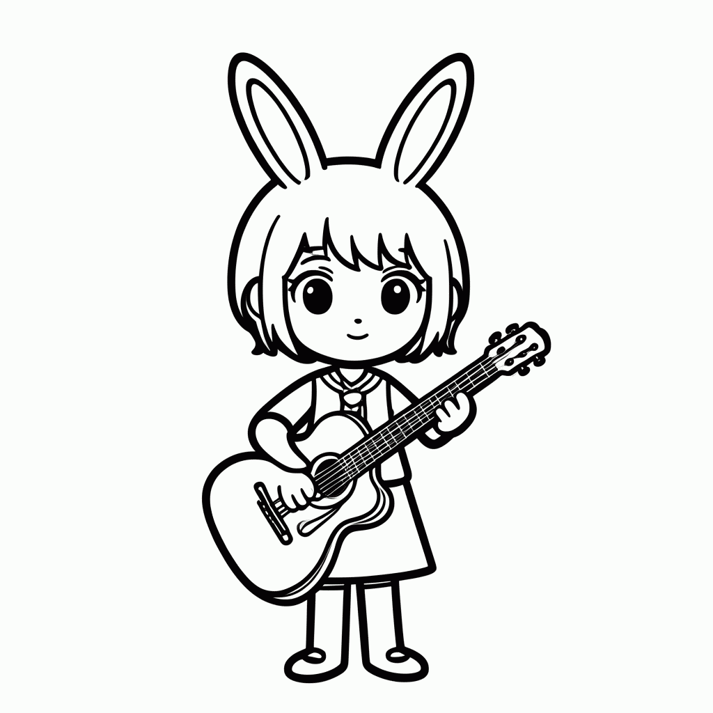 Desenho de Show By Rock para colorir e imprimir grátis em folha A4