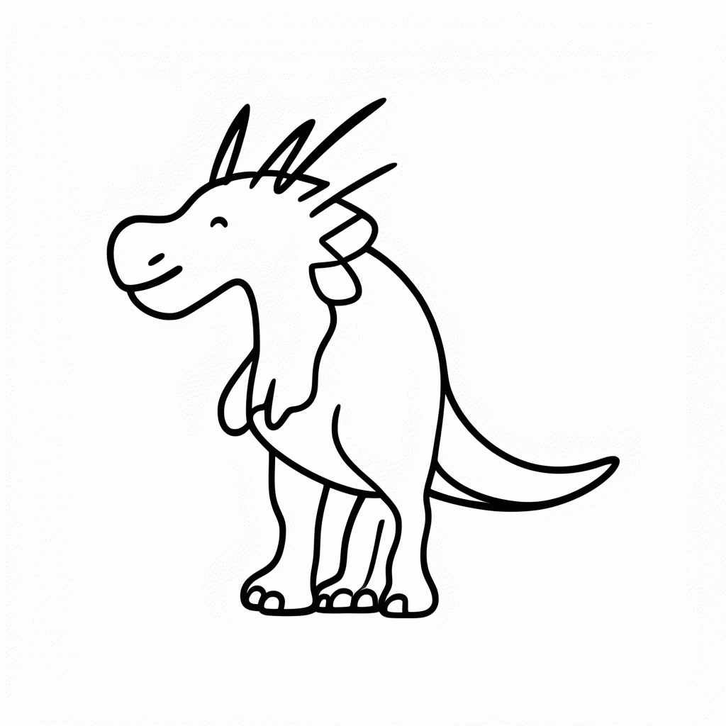 Desenho de Dilofossauro para colorir e imprimir grátis em folha A4