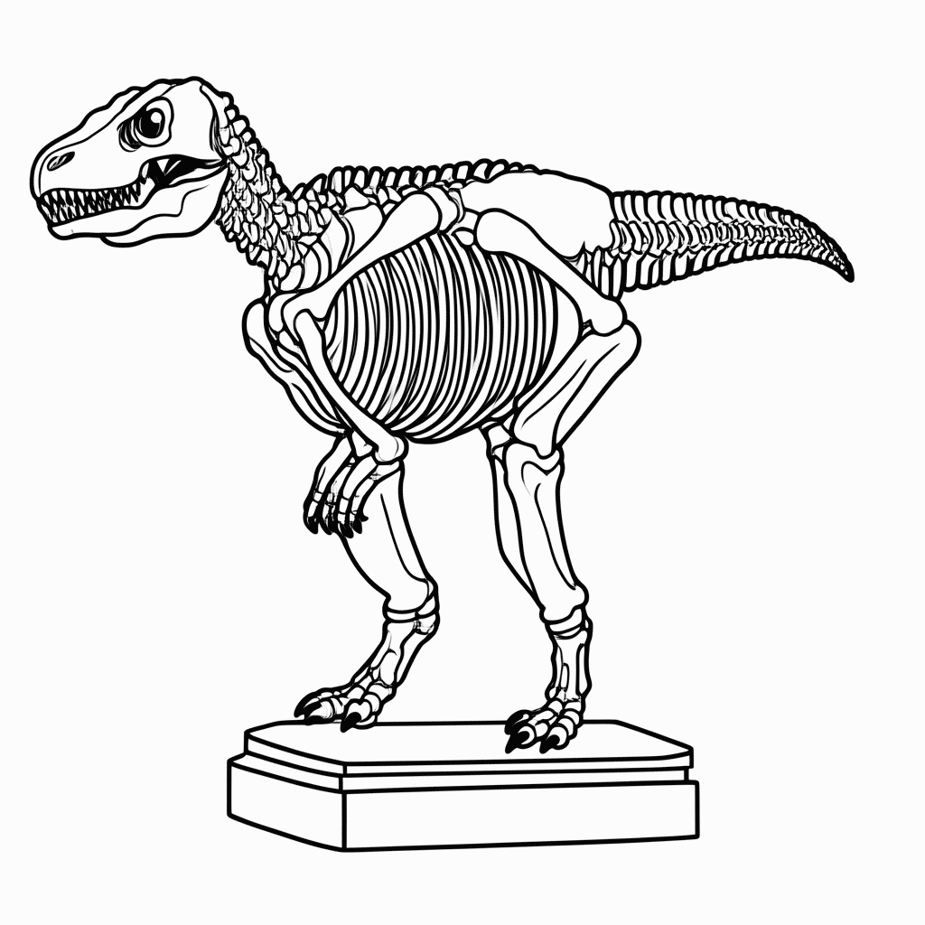 Desenho de Fossil Completo para colorir e imprimir grátis em folha A4