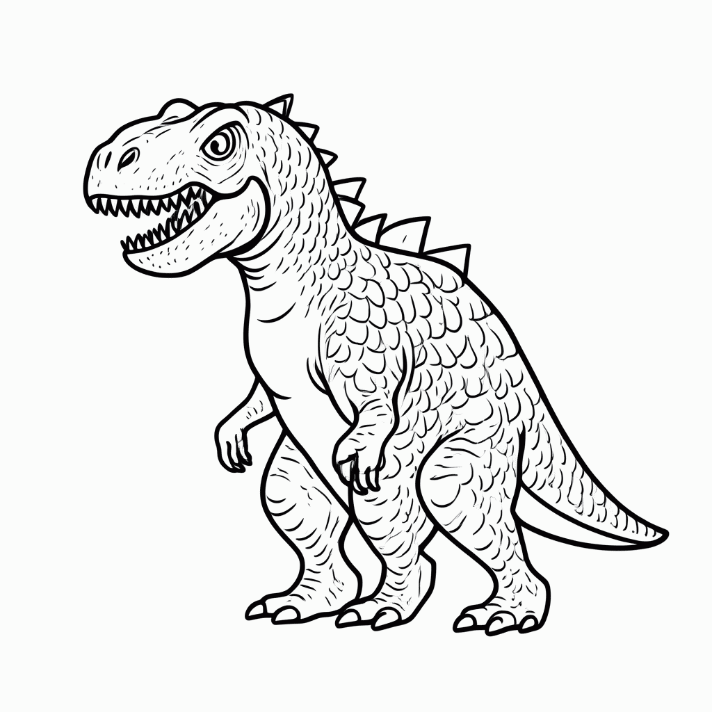Desenho de Indominus Rex para colorir e imprimir grátis em folha A4