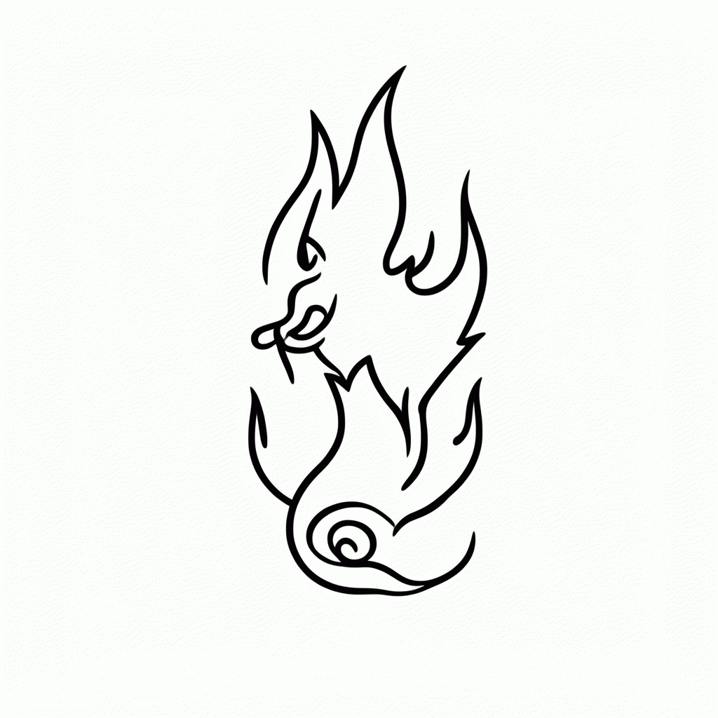 Desenho de Dragao De Fogo para colorir e imprimir grátis em folha A4