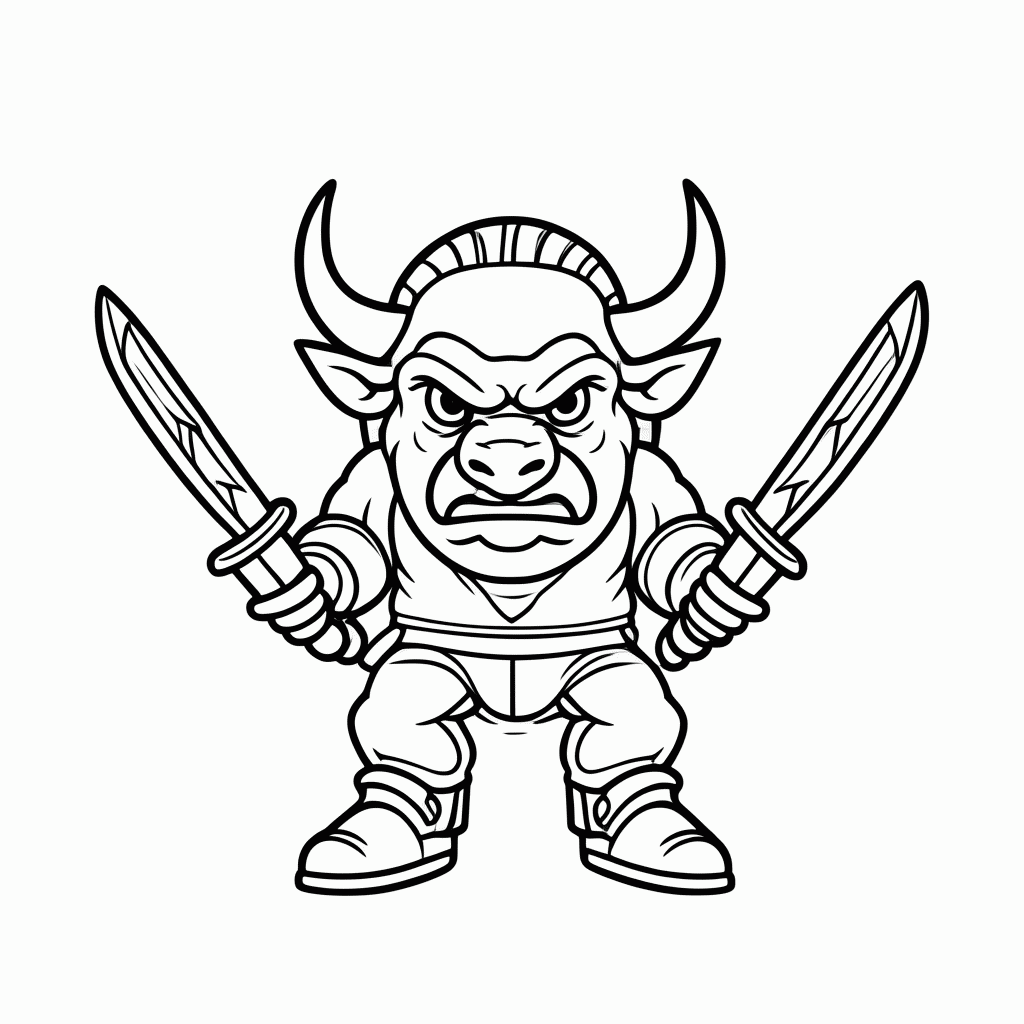 Desenho de Kai Touro para colorir e imprimir grátis em folha A4