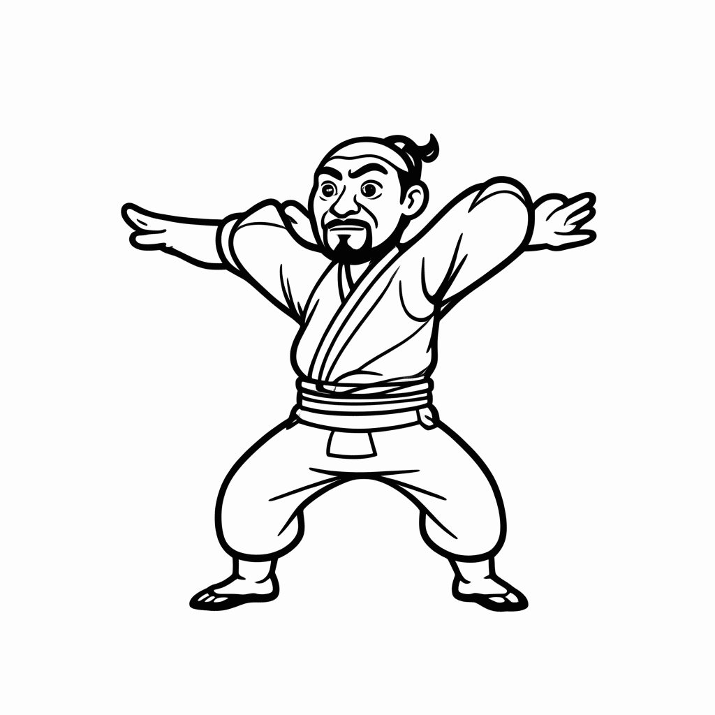 Desenho de Mestre De Fitness para colorir e imprimir grátis em folha A4