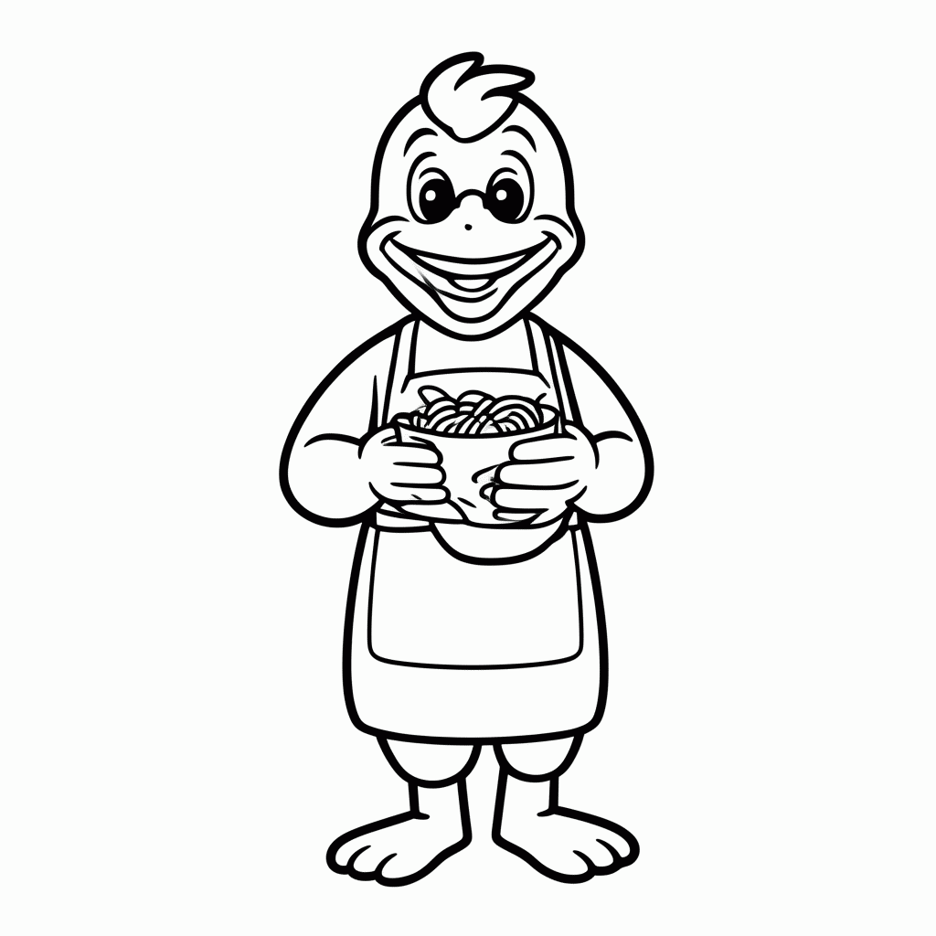 Desenho de Sr Ping Pai De Po para colorir e imprimir grátis em folha A4