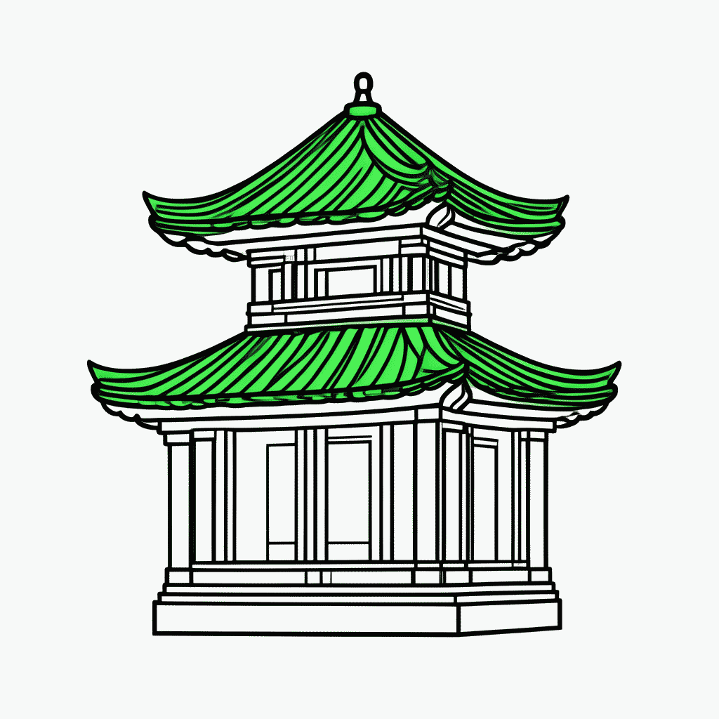 Desenho de Templo De Jade para colorir e imprimir grátis em folha A4