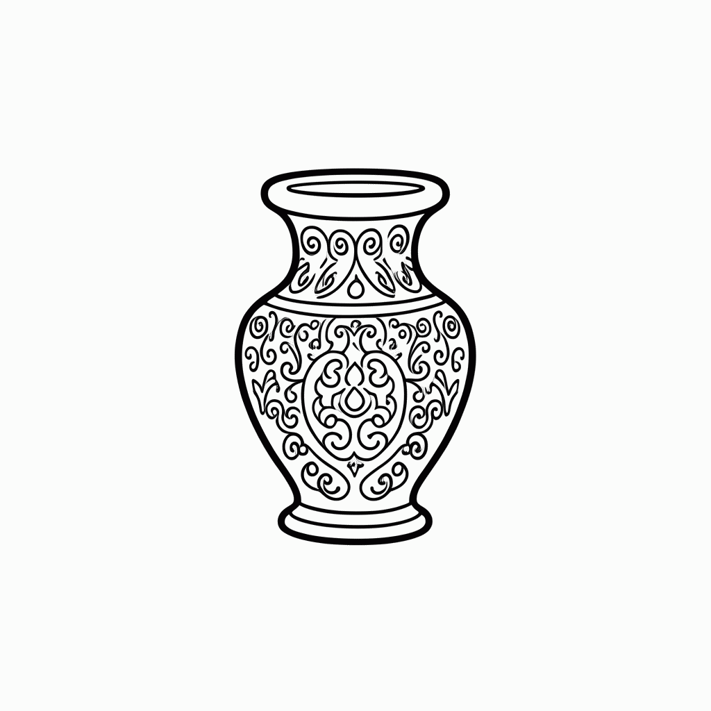 Desenho de Vaso De Jade para colorir e imprimir grátis em folha A4