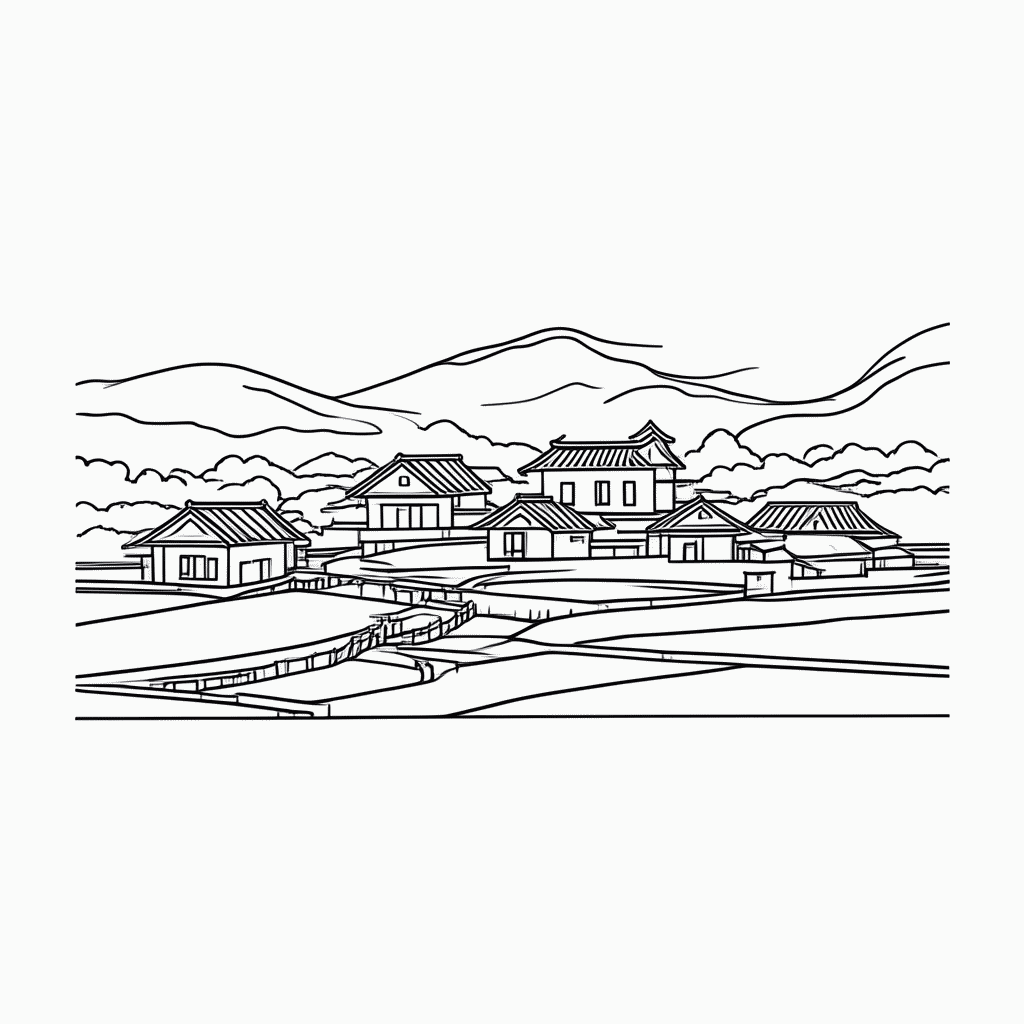 Desenho de Vila Do Vale para colorir e imprimir grátis em folha A4