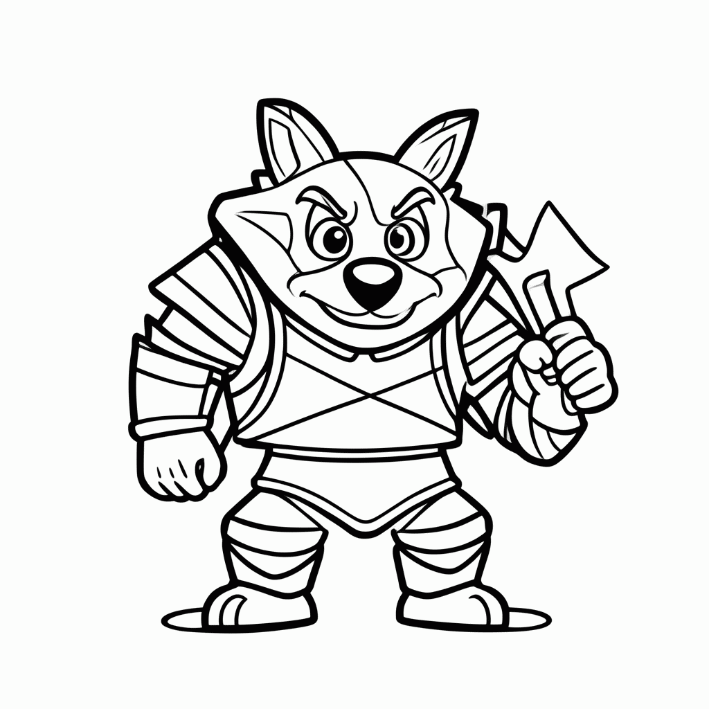 Desenho de Wolf Boss para colorir e imprimir grátis em folha A4