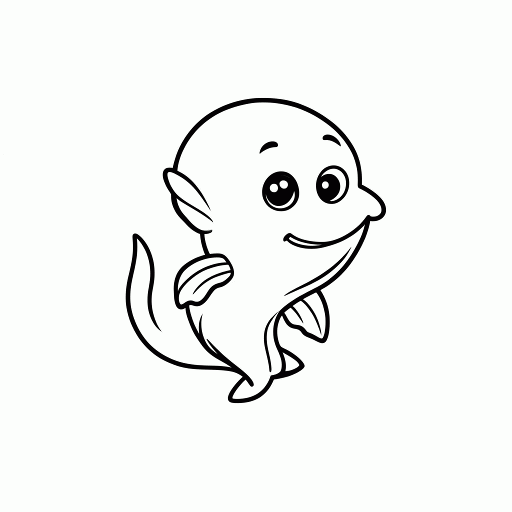 Desenho de Monstro Marinho para colorir e imprimir grátis em folha A4