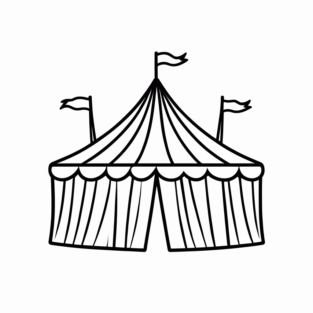 Desenho de Circo Zaragoza para colorir e imprimir grátis em folha A4