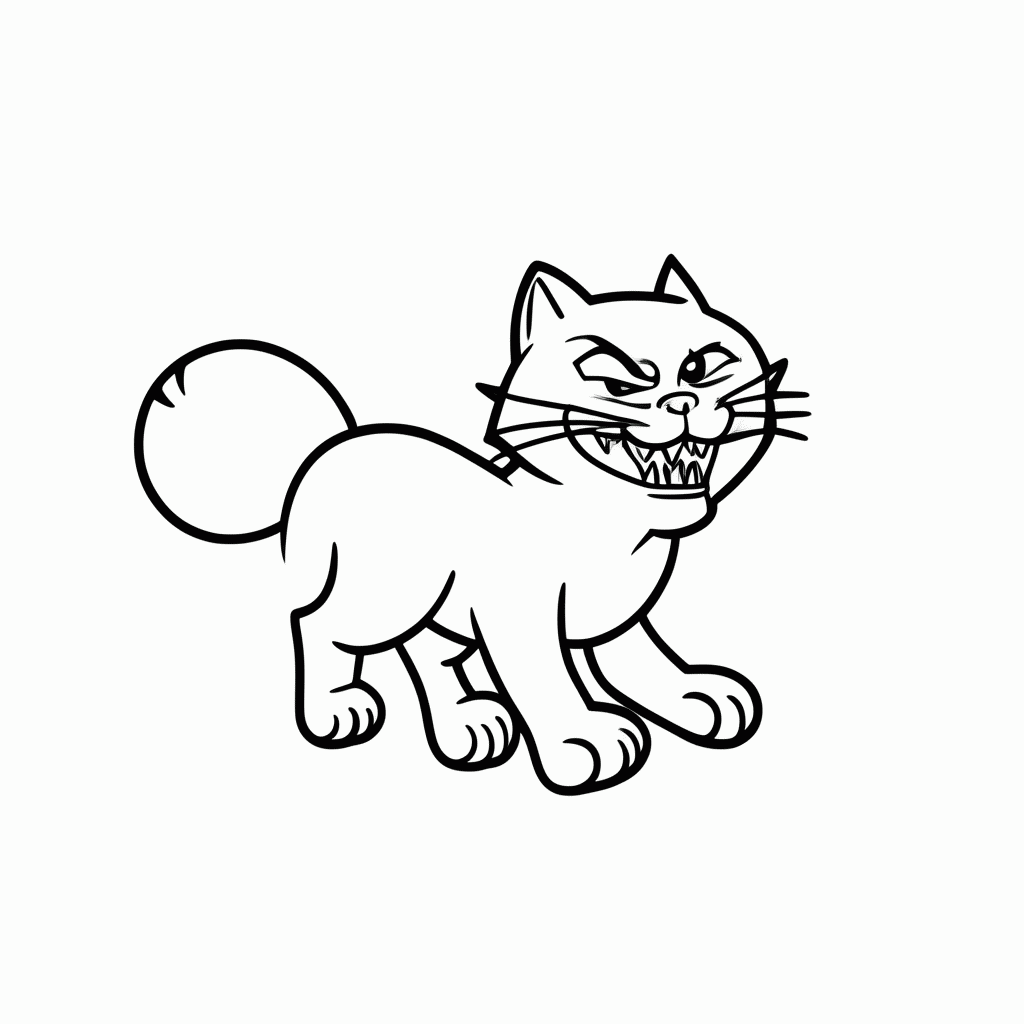 Desenho de Foosa Vilao para colorir e imprimir grátis em folha A4