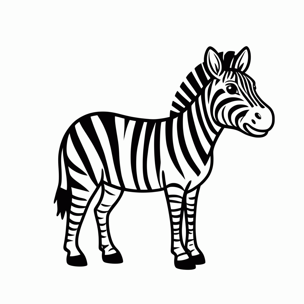 Desenho de Marty Zebra para colorir e imprimir grátis em folha A4