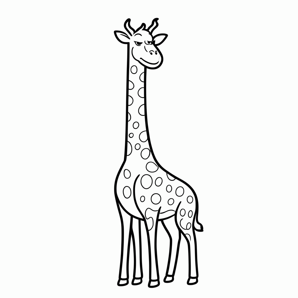 Desenho de Melman Girafa para colorir e imprimir grátis em folha A4