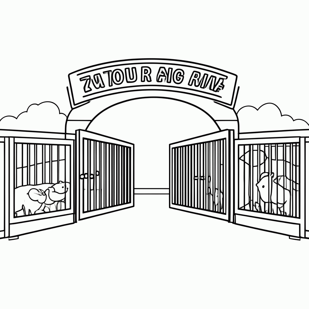 Desenho de Zoologico De Nova York para colorir e imprimir grátis em folha A4