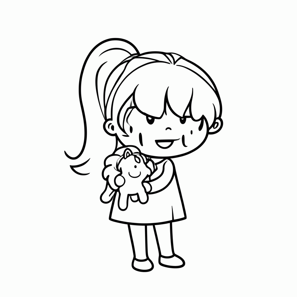 Desenho de Agnes para colorir e imprimir grátis em folha A4
