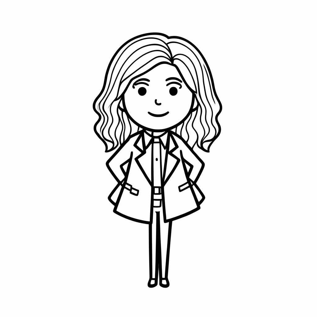 Desenho de Lucy para colorir e imprimir grátis em folha A4