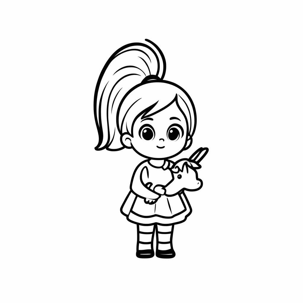 Desenho de Agnes Pequena para colorir e imprimir grátis em folha A4