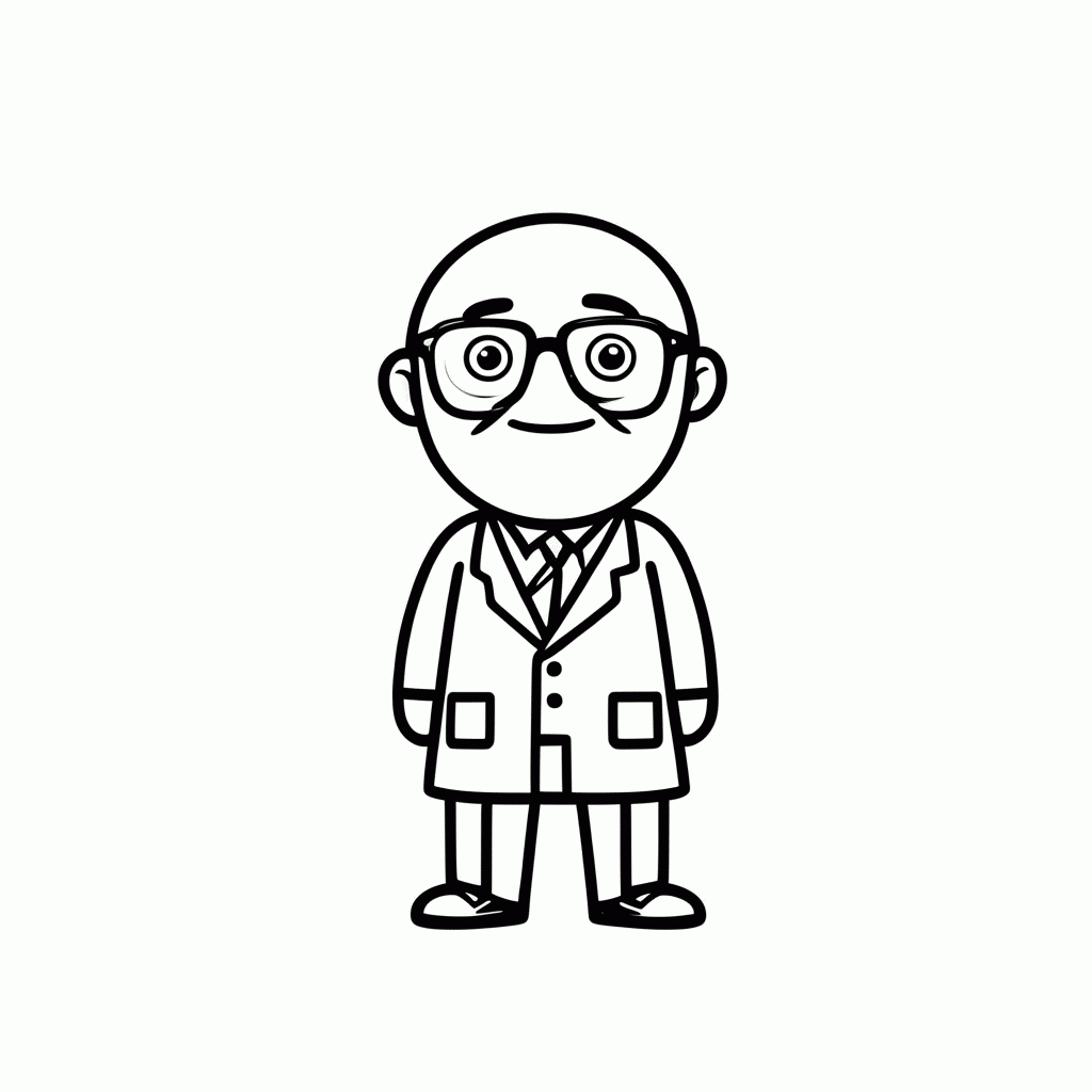 Desenho de Dr Nefario para colorir e imprimir grátis em folha A4