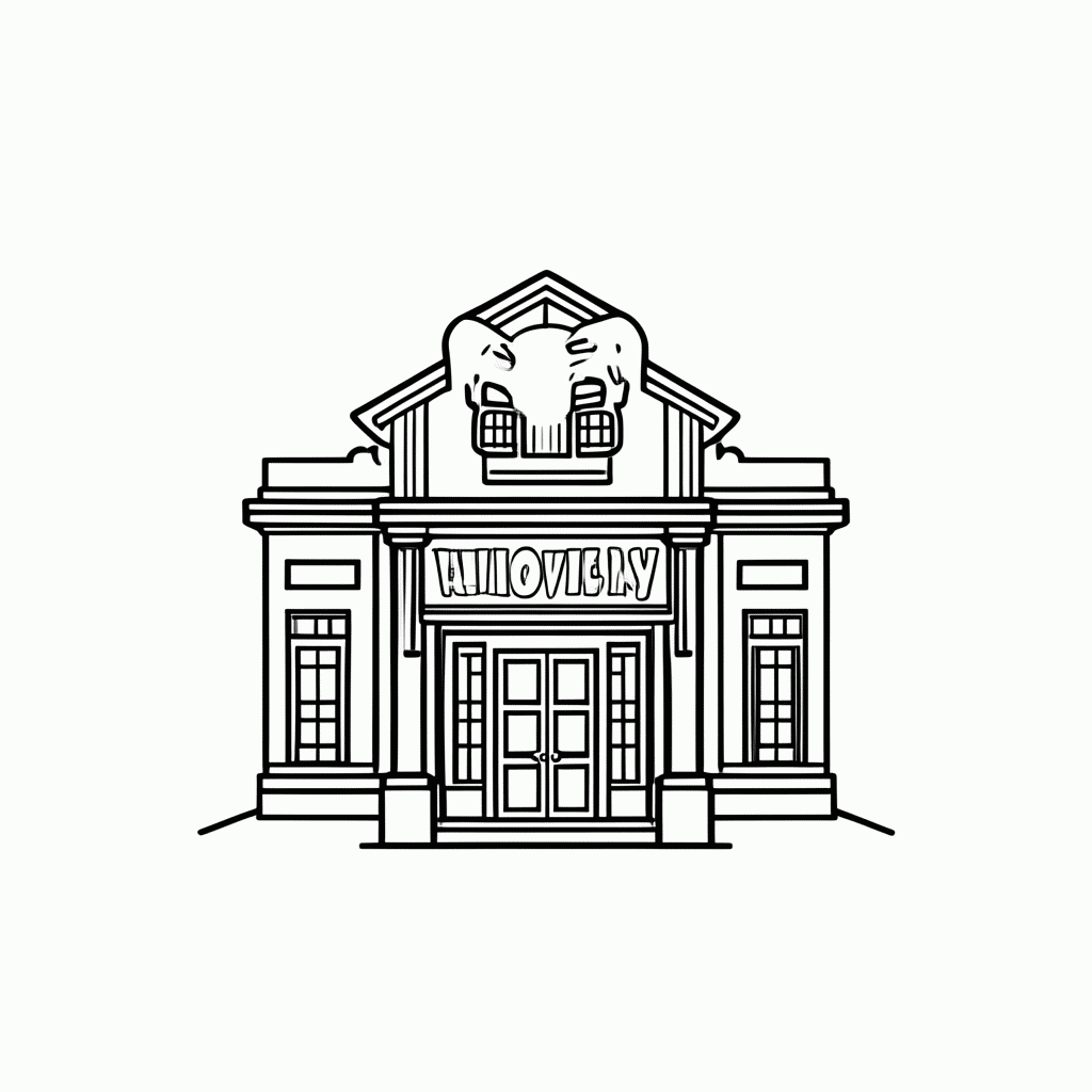 Desenho de Escola Anti Vilao para colorir e imprimir grátis em folha A4