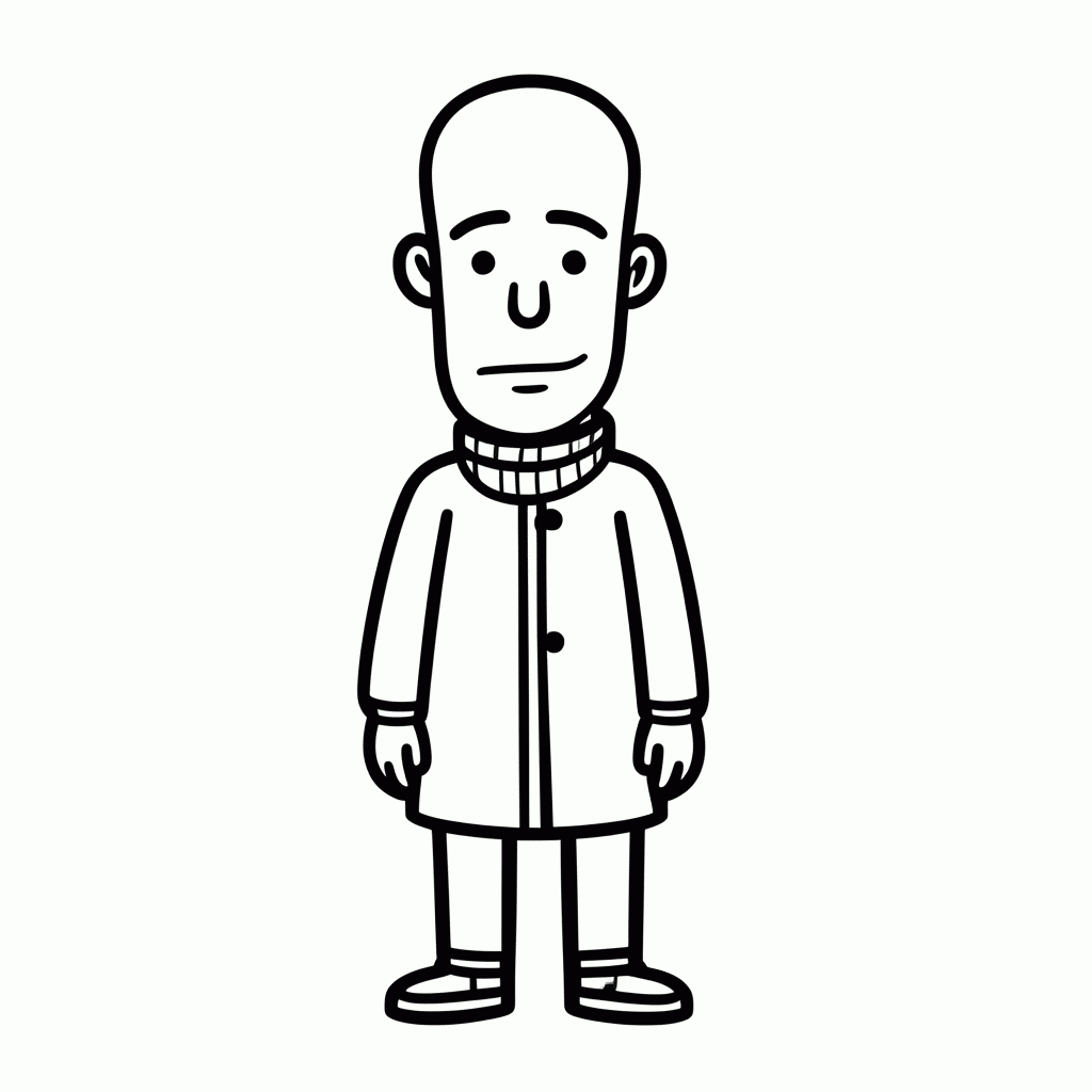 Desenho de Gru Grande Criminoso para colorir e imprimir grátis em folha A4