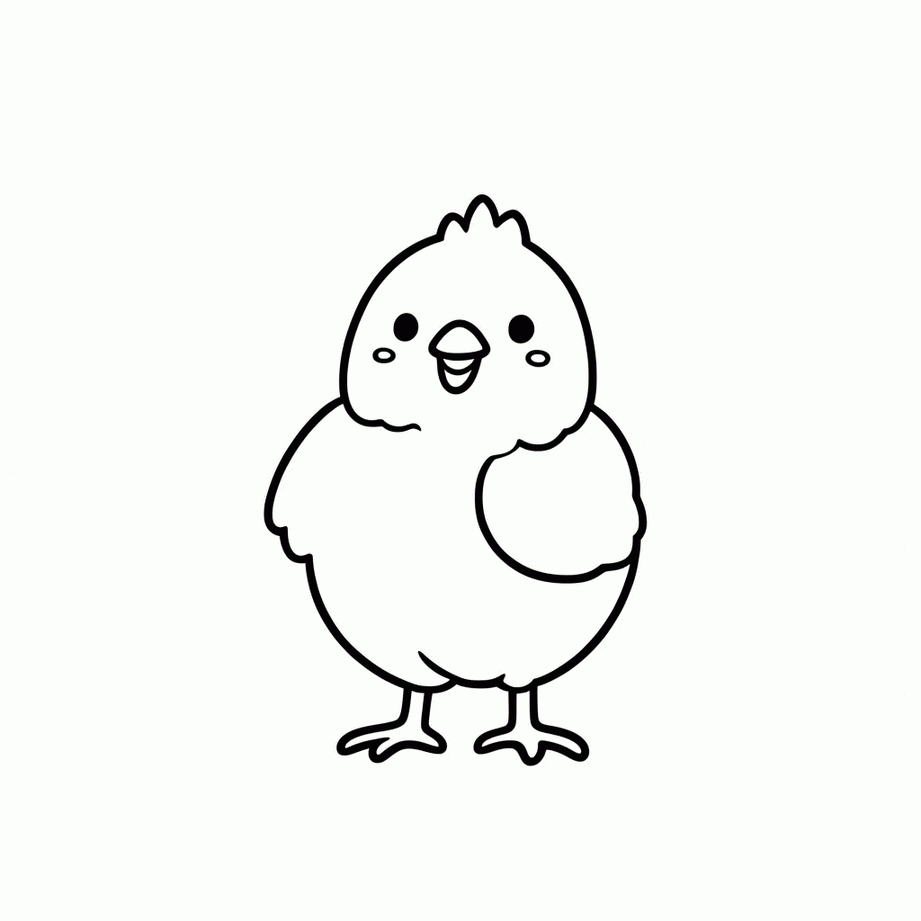 Desenho de Heihei Galinha para colorir e imprimir grátis em folha A4
