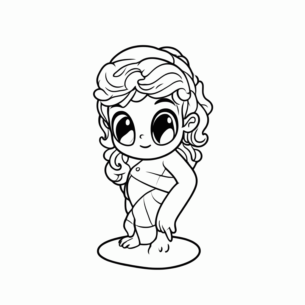Desenho de Moana Com Colar para colorir e imprimir grátis em folha A4