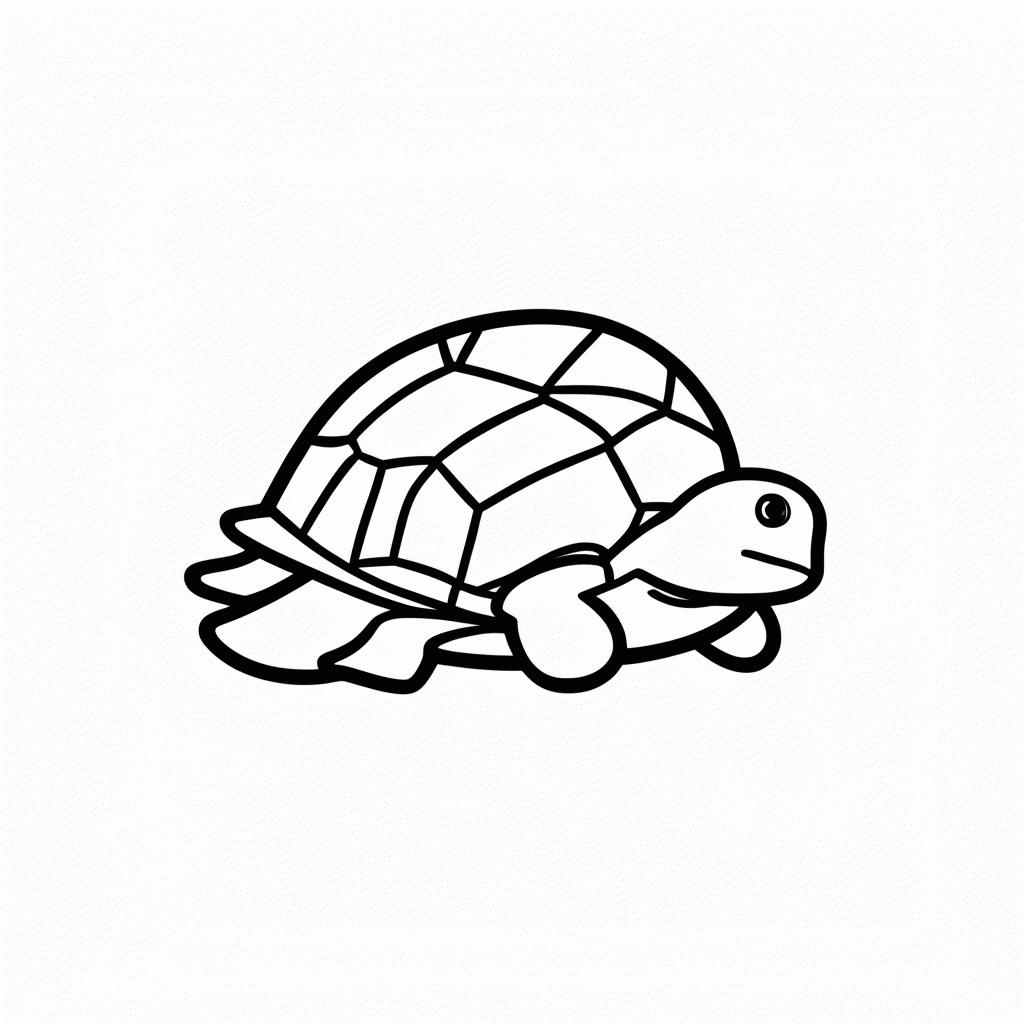 Desenho de Tartaruga Marinha para colorir e imprimir grátis em folha A4