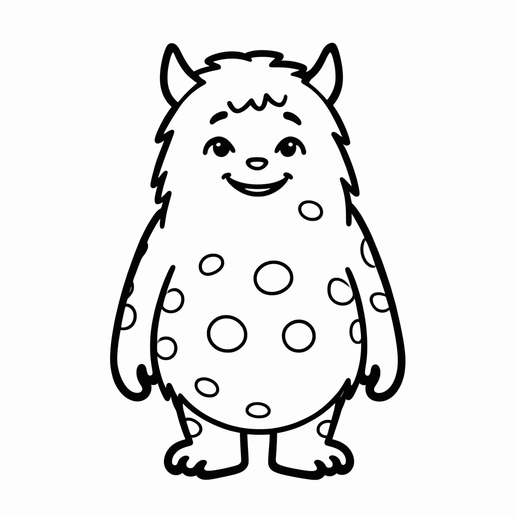 Desenho de Sulley para colorir e imprimir grátis em folha A4
