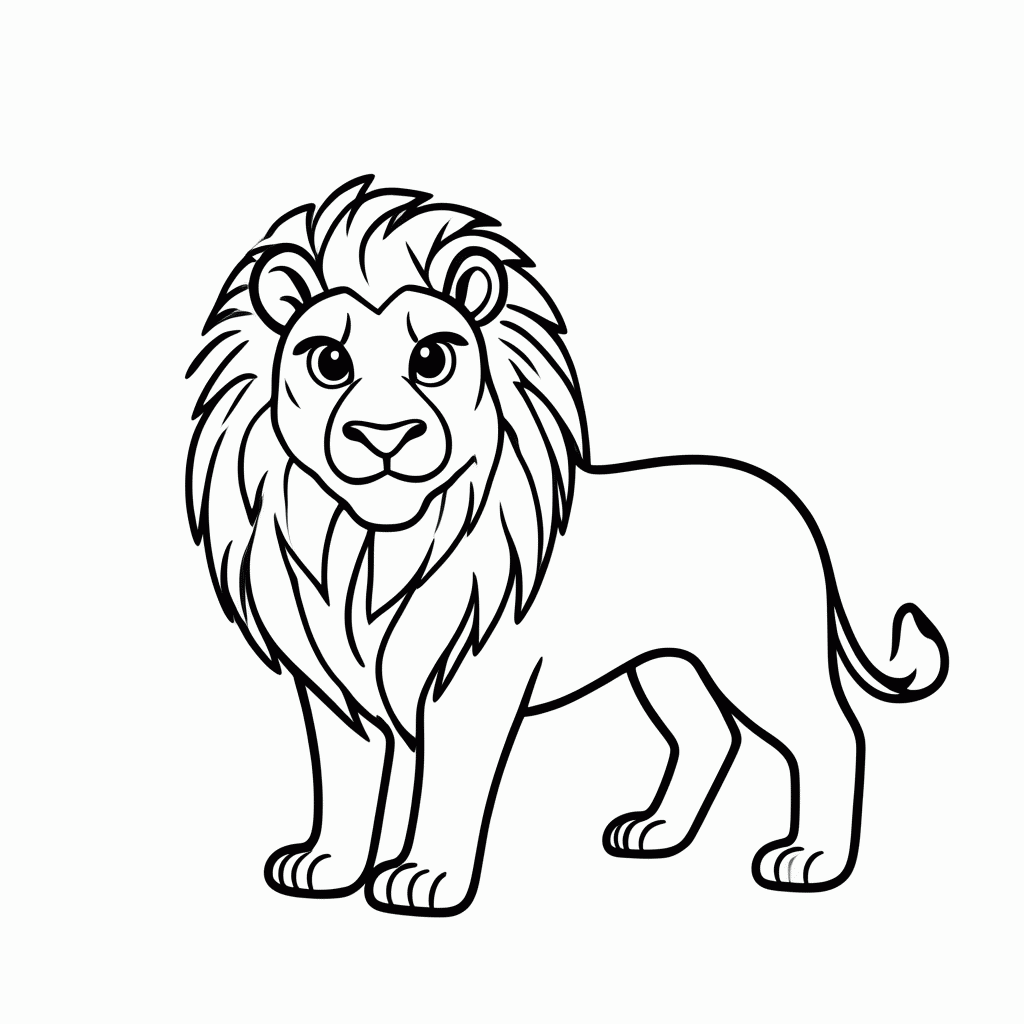Desenho de Mufasa Rei para colorir e imprimir grátis em folha A4