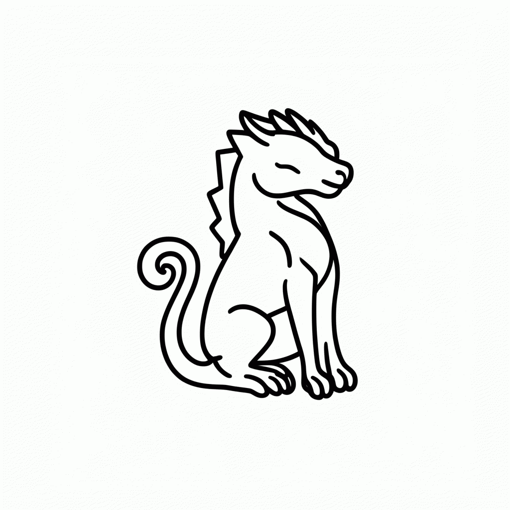 Desenho de Dragao De Pedra para colorir e imprimir grátis em folha A4